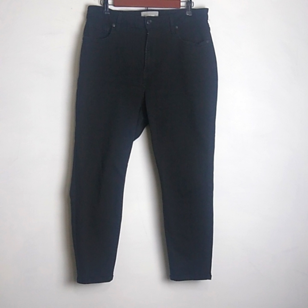 Everlane Women’s Curvy High Rise Skinny  Cropped Jeans size 34 Crop BLACK
